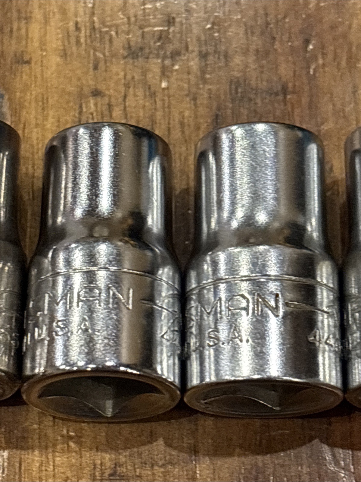Craftsman 1/2” Shallow Sockets 8 Piece 1/2” Drive 6 Point & 12 Point USA SAE VGC