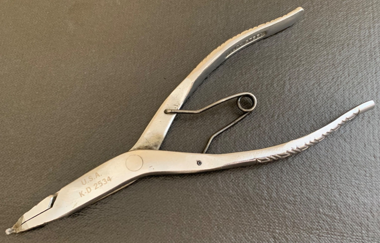 Vintage K-D Tools 2534 Fixed Tip External Lock Ring Pliers Made in USA