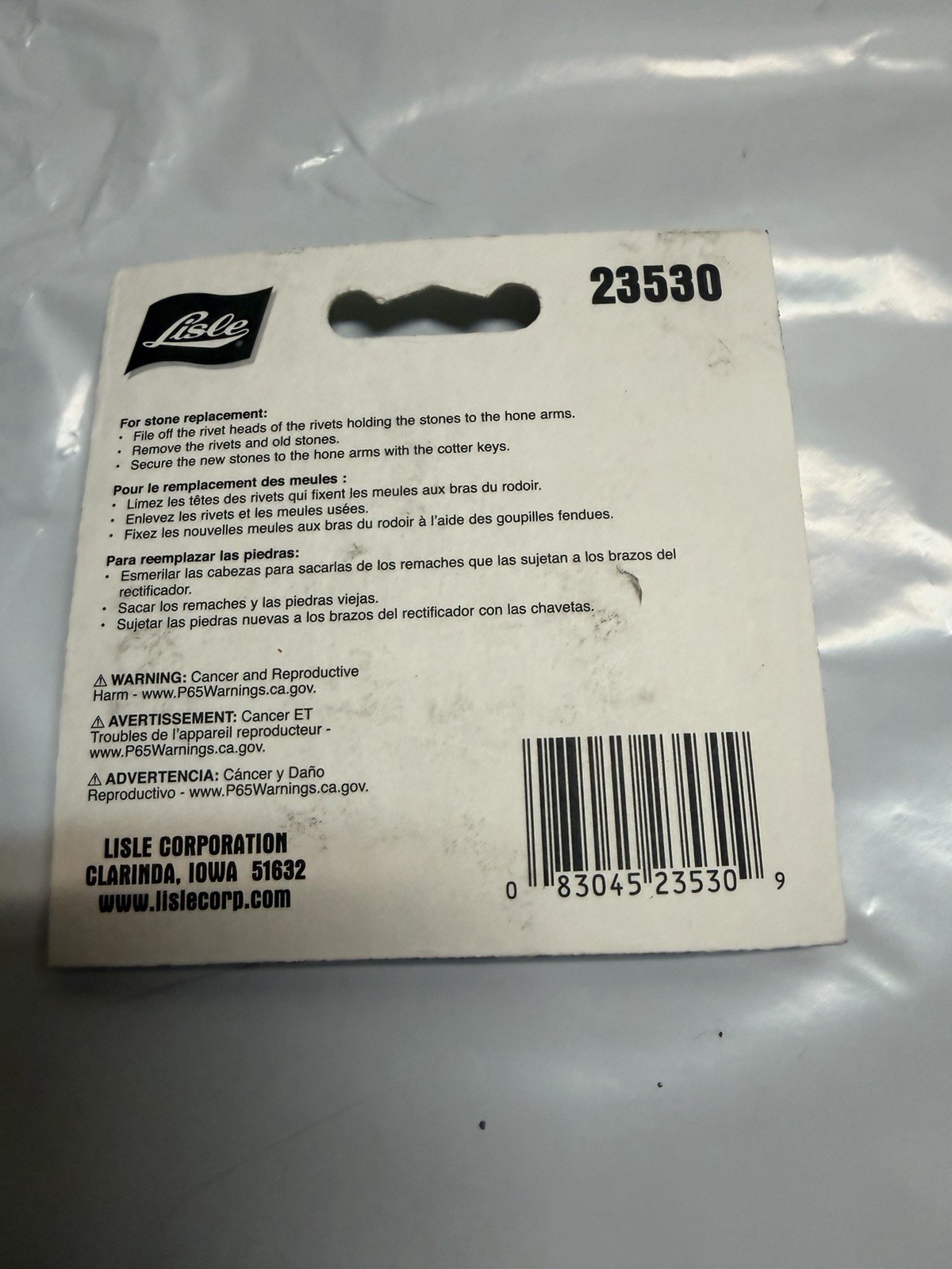 Engine Cylinder Set: Lisle 23500 Glaze Breaker 2″-7″ 220 grit + 23530 240 grit