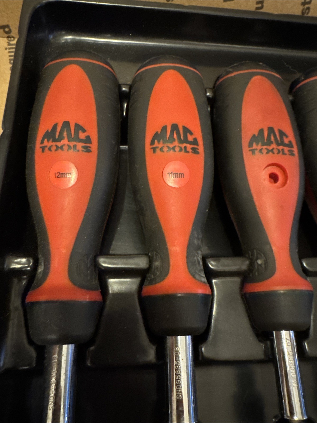 Mac Tools Stubby Nut Driver Set, Metric, 4-5.5, 7-12mm In Tray