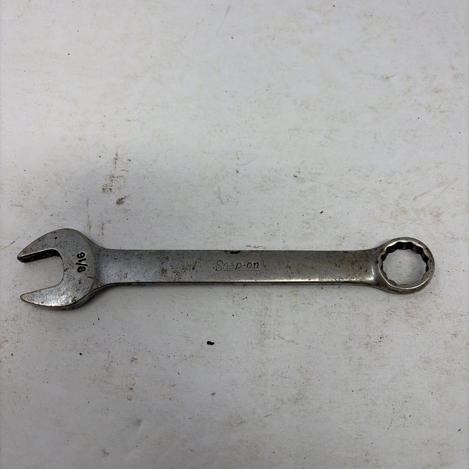 Snap On 9/16″ 12PT SAE Short Chrome Combination Wrench USA OEX180