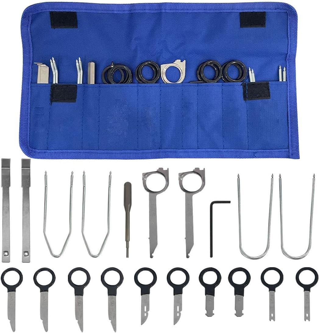 20PCS Car Radio Removal Tool Kit, Professional Tooling Car Audio Stereo CD