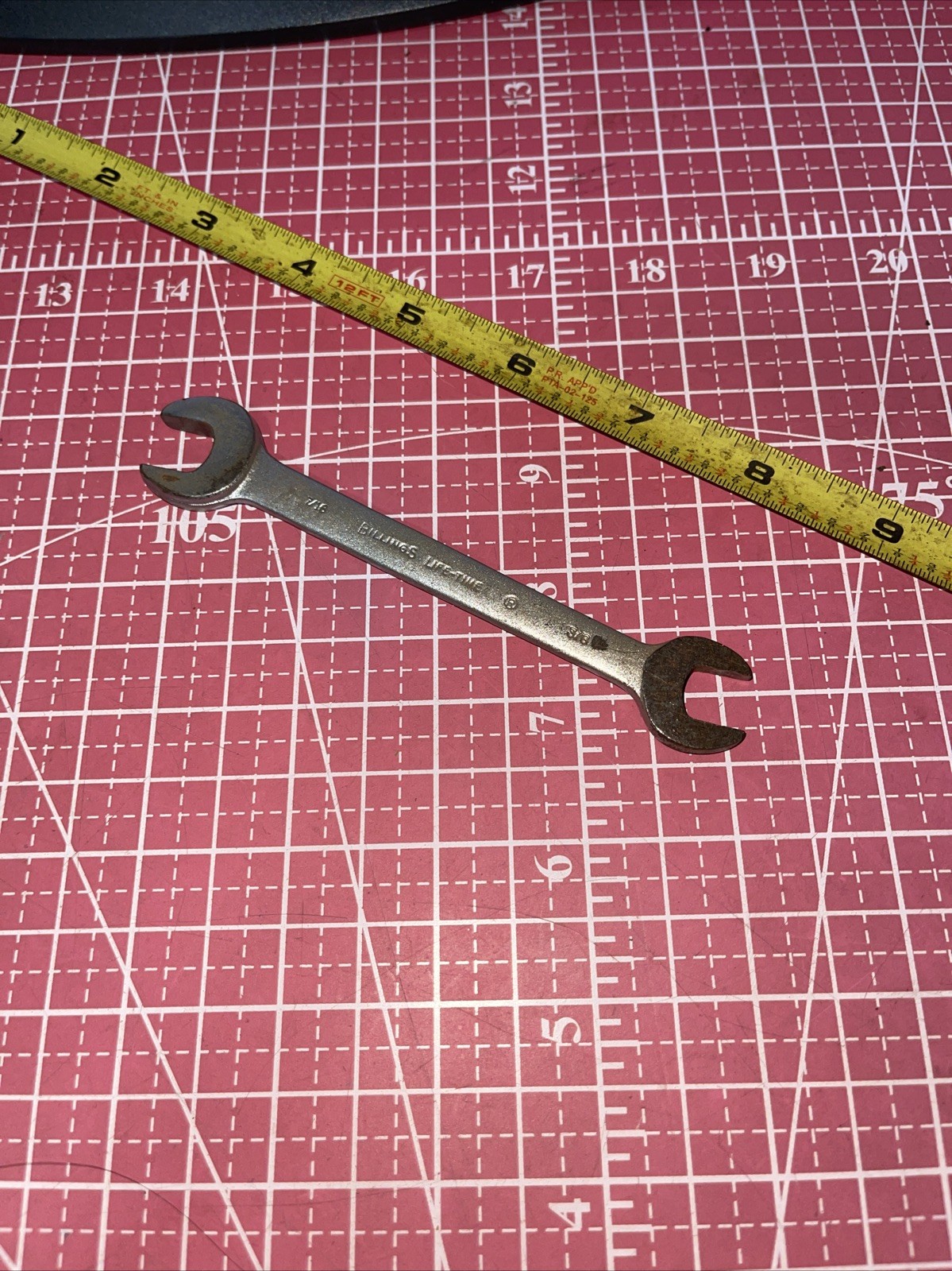 Vintage Billings Life Time L1723 3/8 X 7/16 Stubby Open End Wrench Life-time
