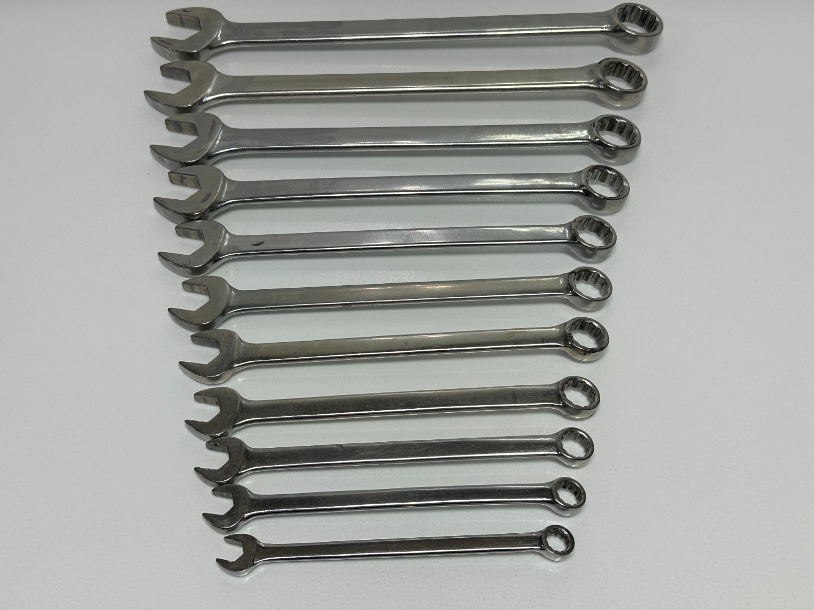 🇺🇸 Bonney Tools USA 11pc SAE 3/8-1″ Chrome Combination Wrench Set, 12 Point
