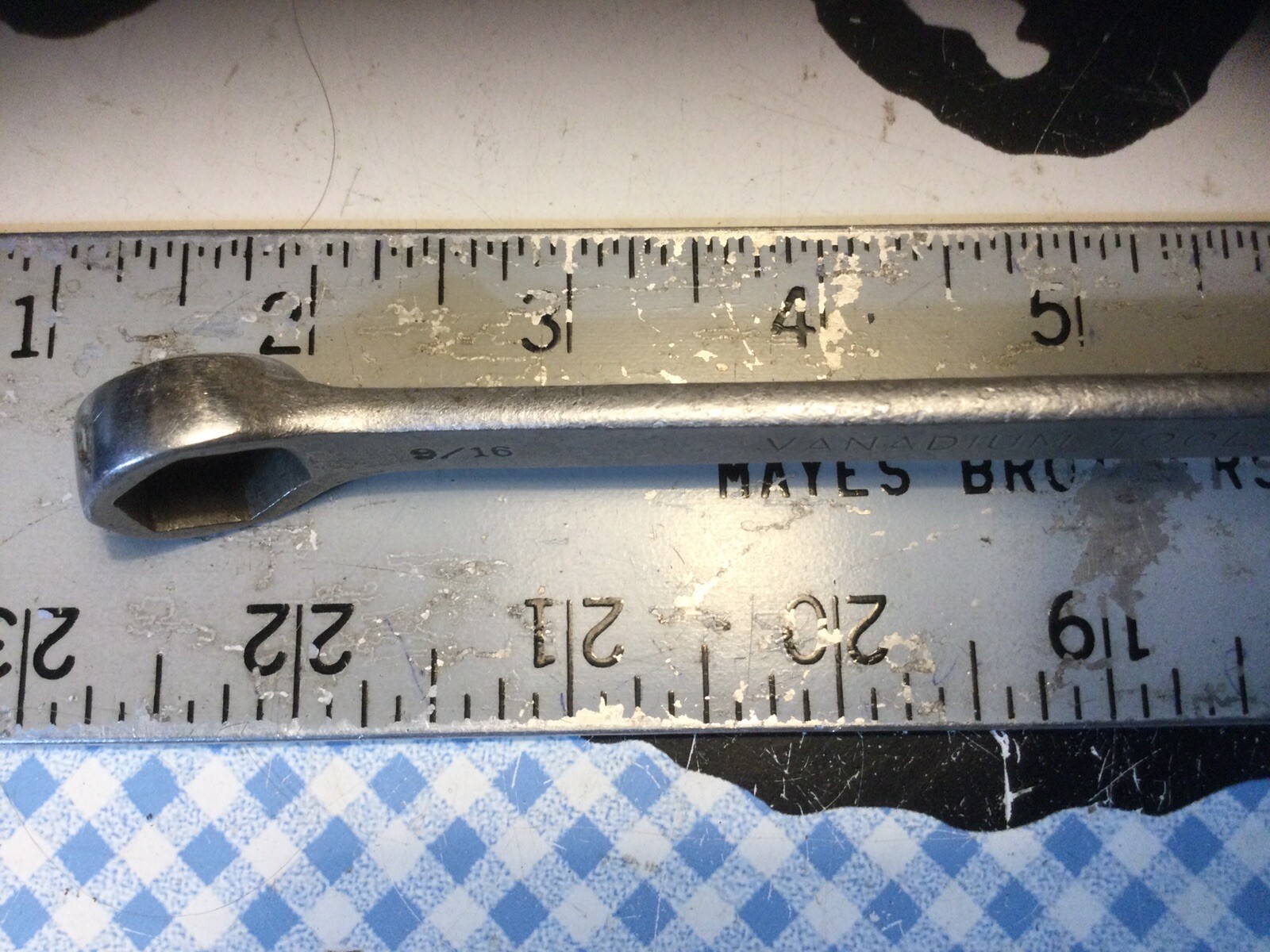 Rare Vanadium Tool Co. Combination Wrench 9/16″ SAE CL-9 6 Point Stamped LC-9