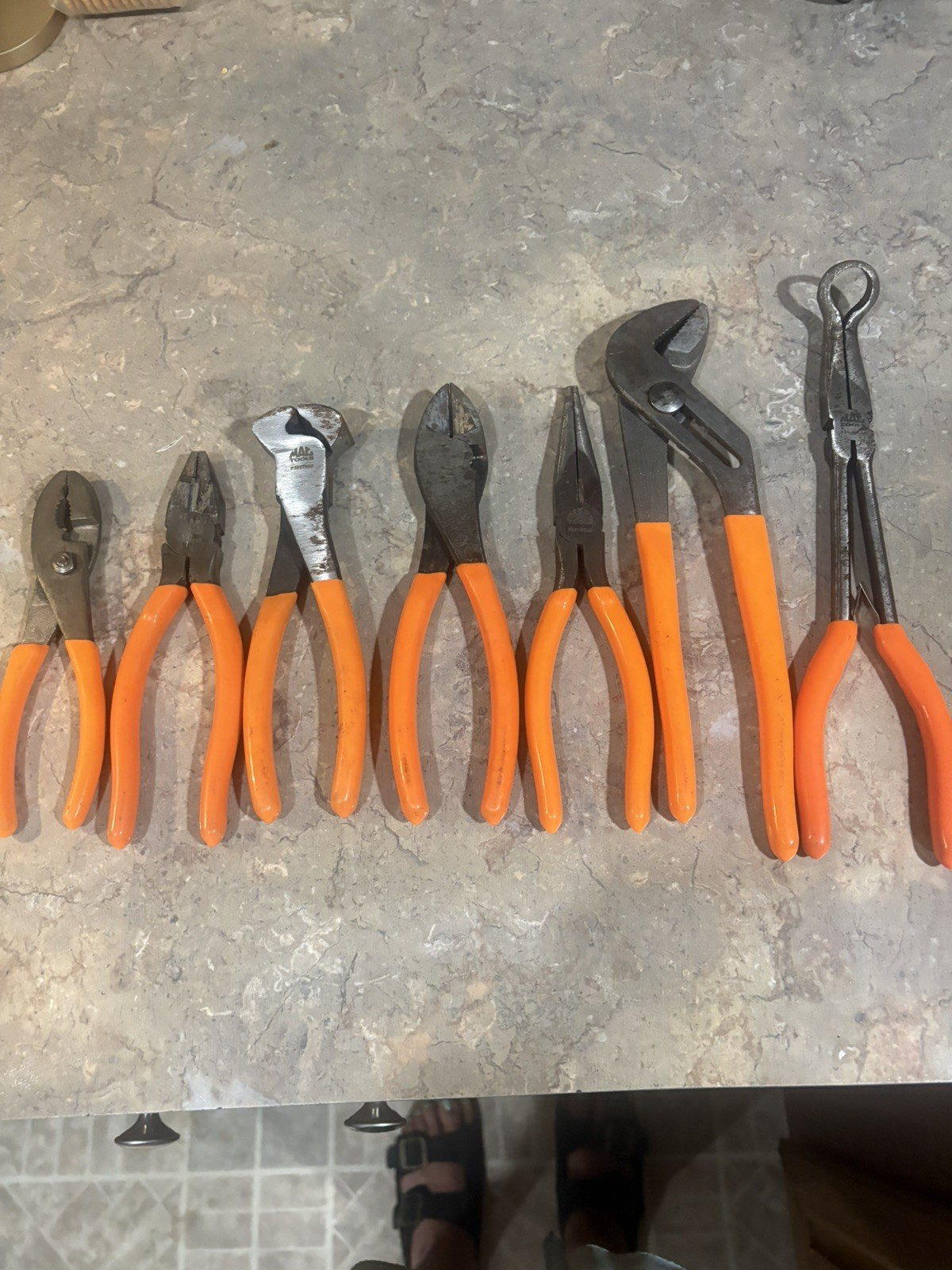 *USED* Mac Tools 7 Piece Pliers Set *Tested Works As They Should* See Pictures