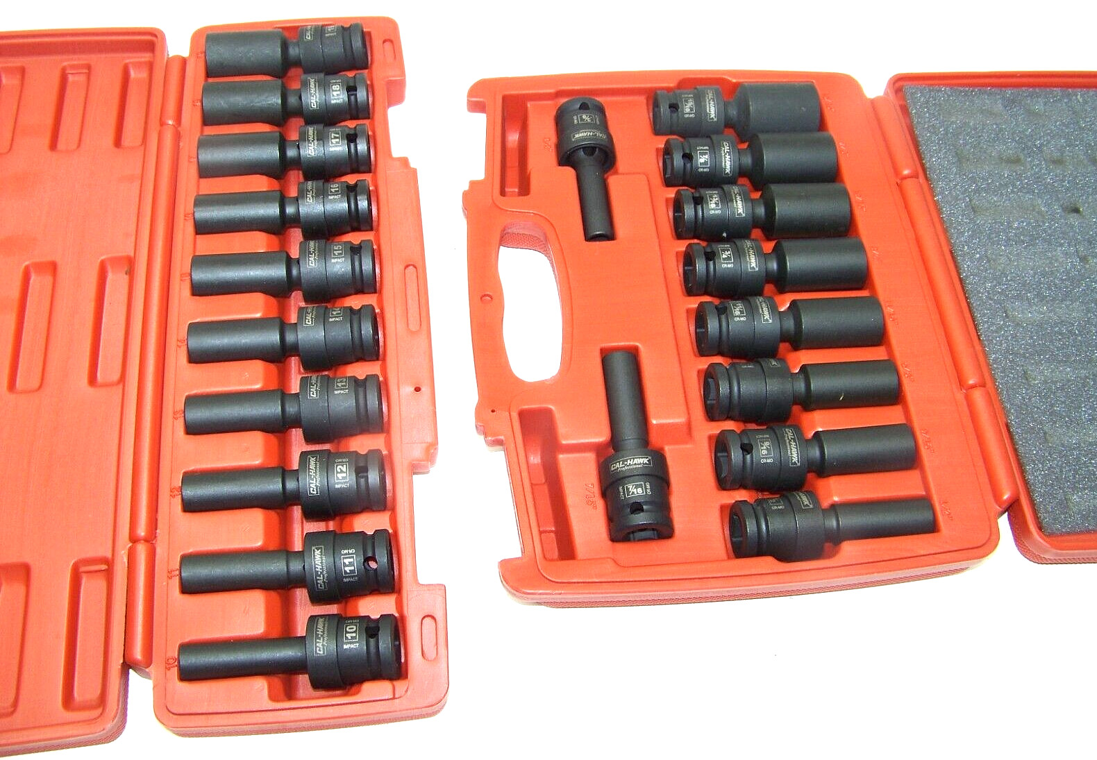 20 Pc 1/2″ Drive Socket Universal Swivel Impact CR Molybdenum Standard & Metric