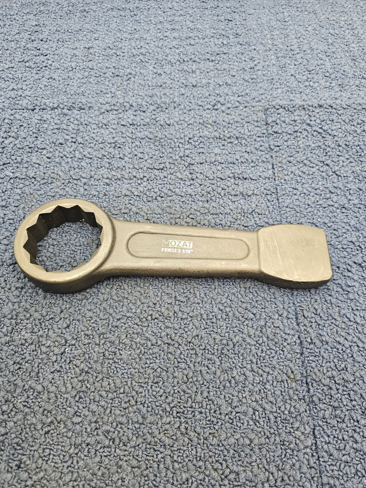 Ozat FSW33: 2-1/16 in. Flat Striking Wrench, 9-5/8 in. Overall Length, 12-Point