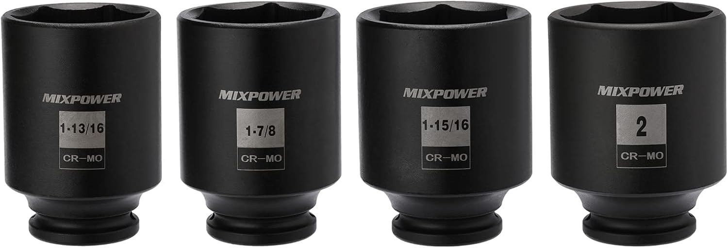 1/2-Inch Drive Nutsetter Impact Socket Set – Cr-Mo with 4 Sizes Included