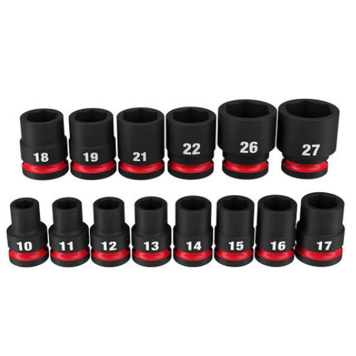 Milwaukee 49-66-7013 Impact Socket 1/2in Drive Metric Standard 6 Point 14pc