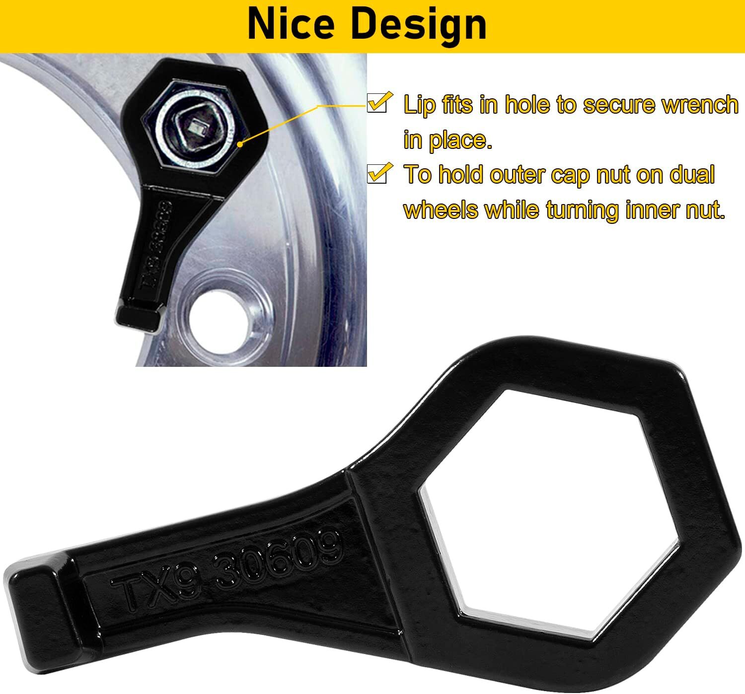 30609 Model TX9 Cap Nut Wrench Outer Nut Wrench for Porkchop Style, Size1-1/2″