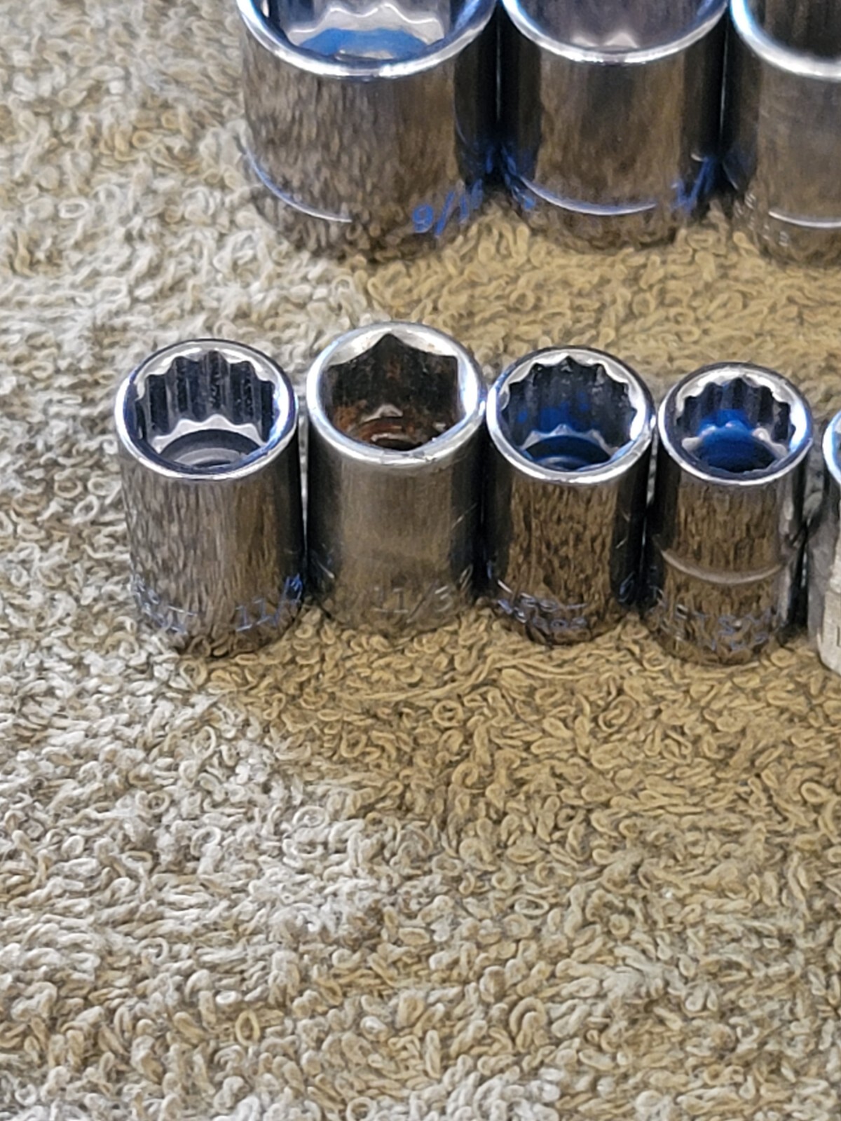 15 Craftsman 9/16″ to 5/32″ Sae Socket Set 1/4″ Drive G2 USA