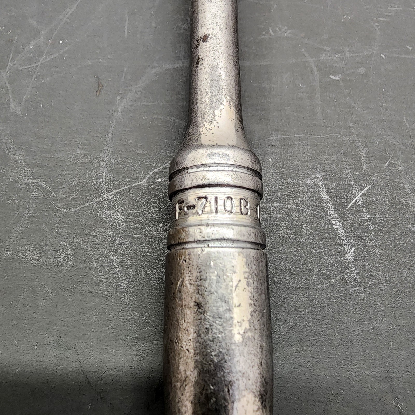 Vintage Snap on F710B 3/8″ Drive 7.5″ Long Standard Ratchet USA 1961