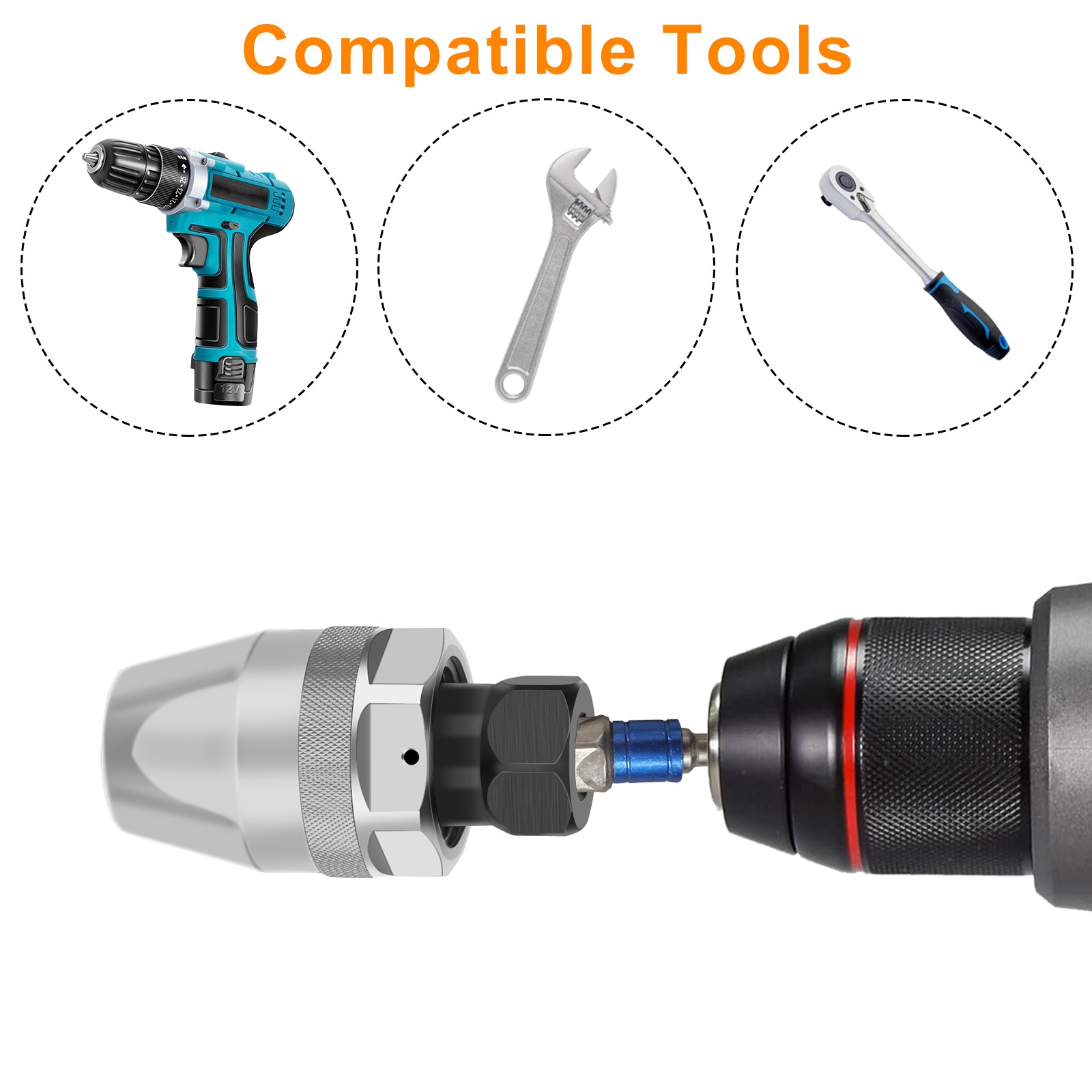 Bolt Extractor Tool 3/8″ Drive Damaged Broken Stud Remover for 1/4″-1/2″