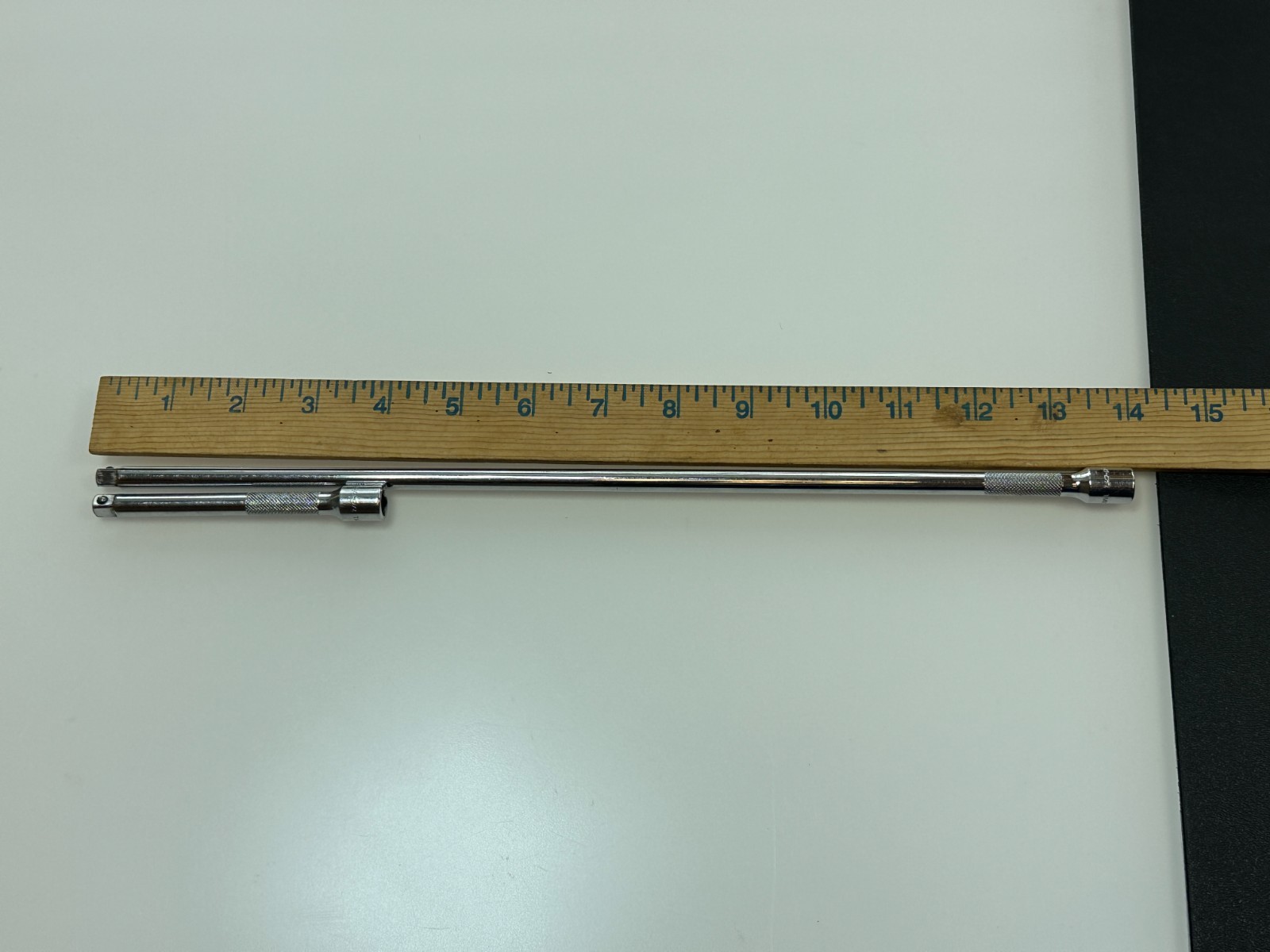 🇺🇸 Snap On USA 2pc 1/4″ Drive 14″ & 4″ Knurled Chrome Extension, TMXK140 TMXK4