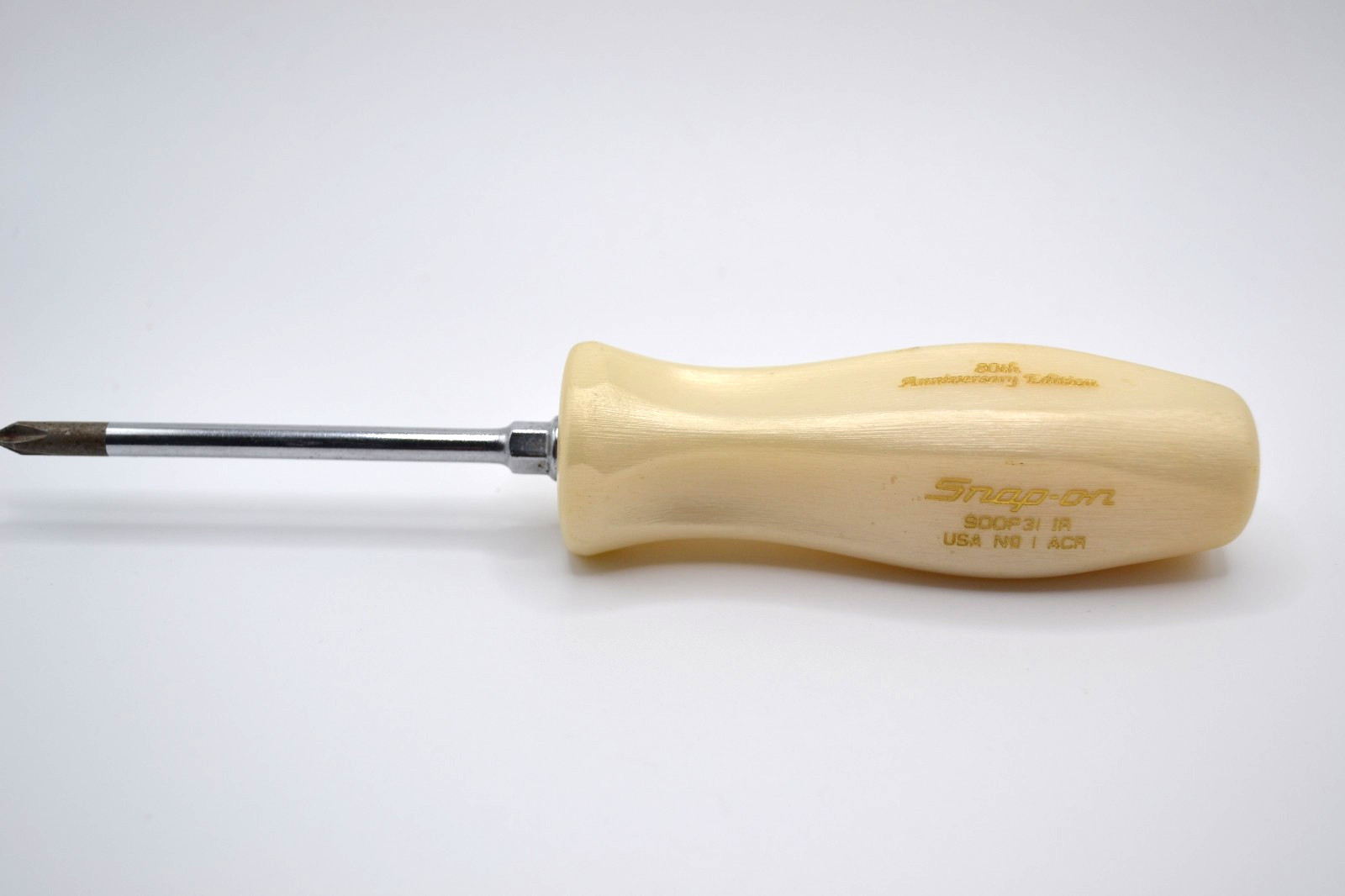 Snap On 80th Anniversary SDDP31 Screwdriver Limited Edition Ivory USA A-18
