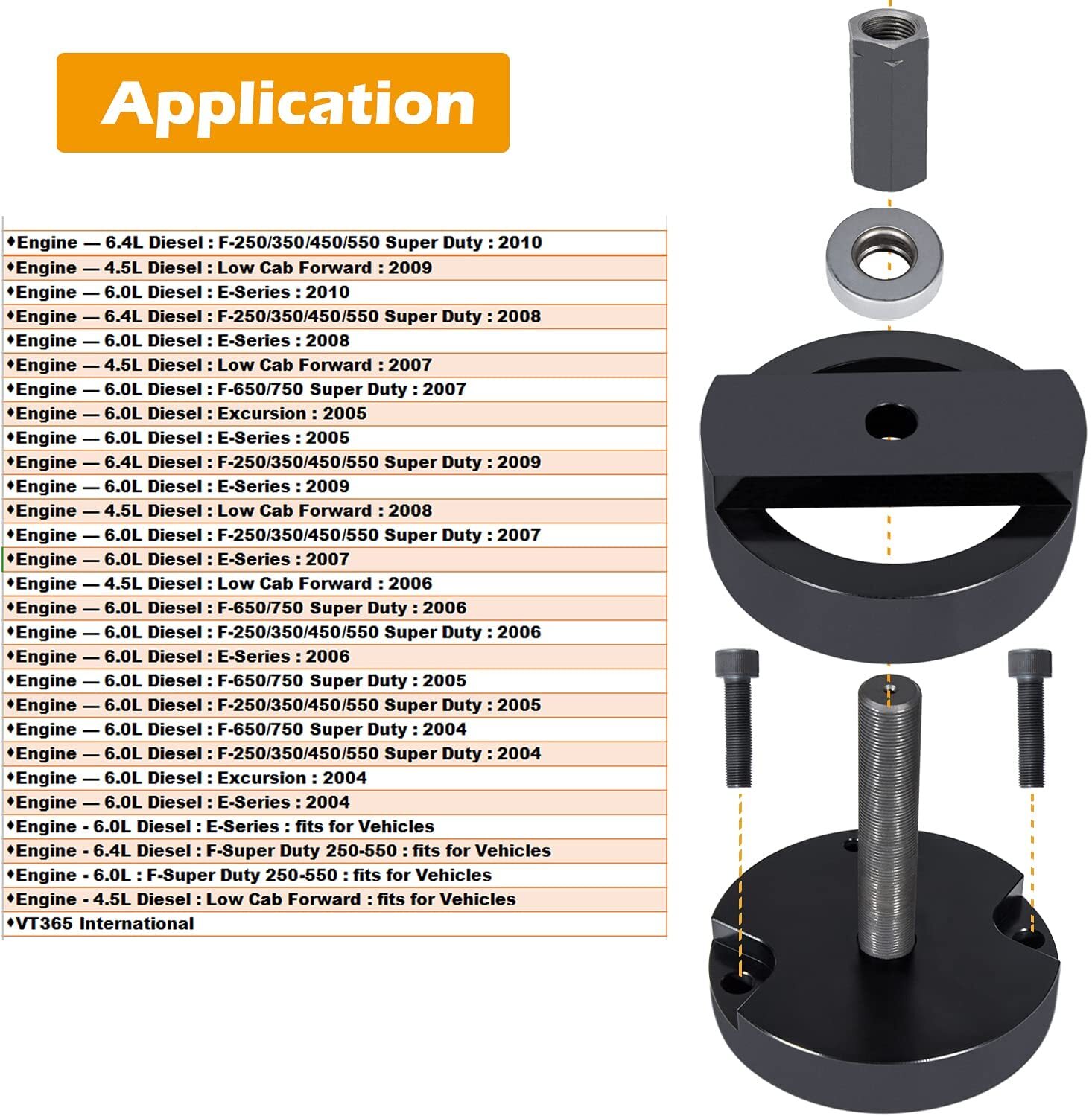 6.0L Front Crank Wear Sleeve Installer Kit 303-761 + Crankshaft Rear Main Seal