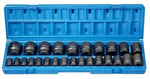 Grey Pneumatic 1726M 1/2″ Drive 12 Point 26 Piece Standard Length Metric Set New