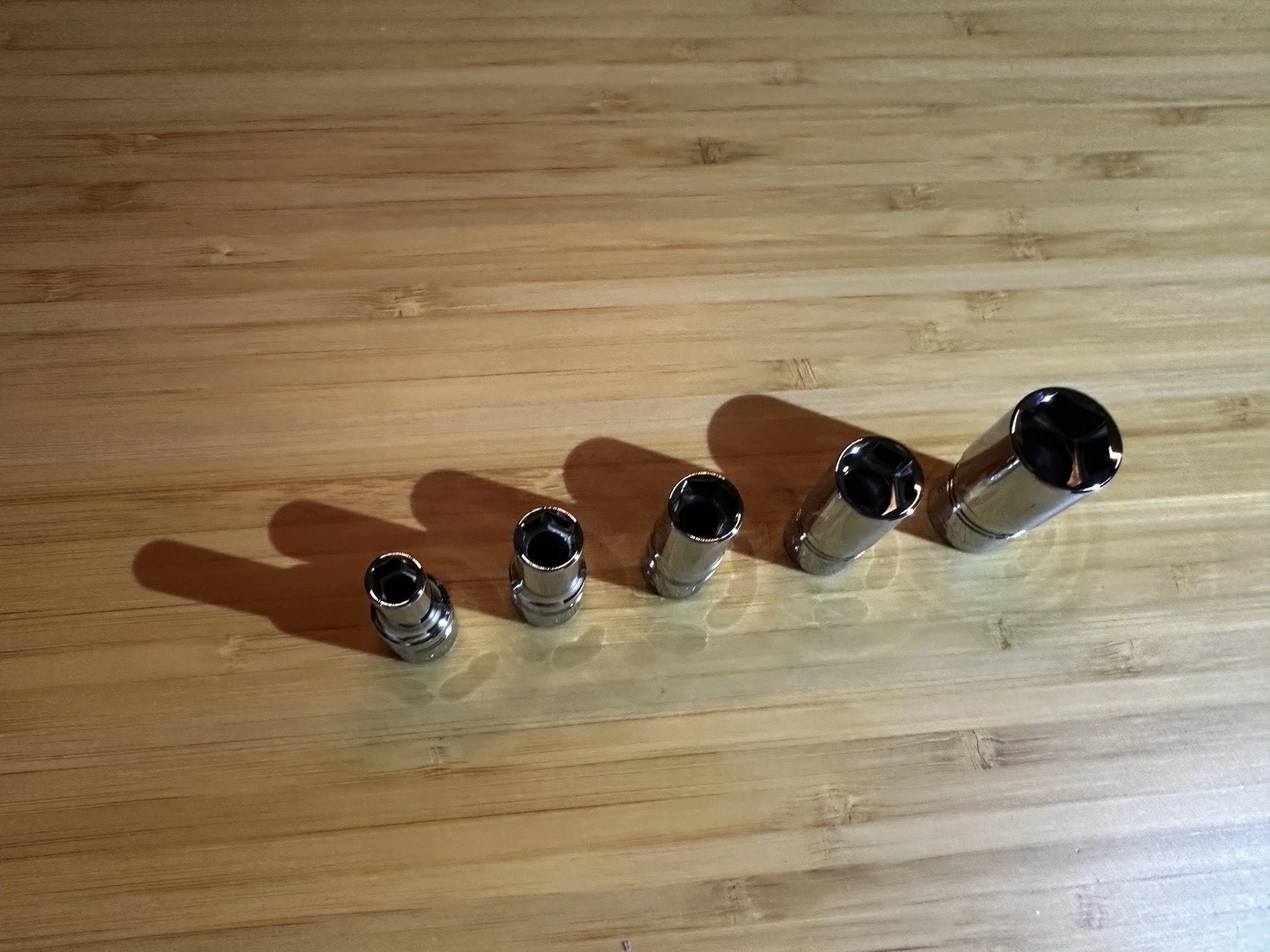 Nepros 1/4 inch Sockets Set 5pcs (5.5mm, 7mm, 8mm, 10mm, 13mm)