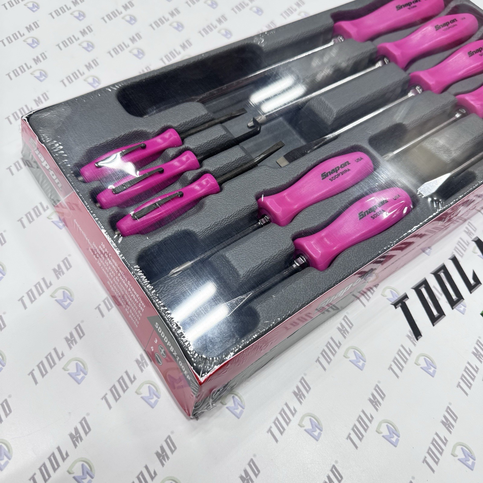 Snap-on Tools ELECTRIC PINK 10pc Screwdriver & Pocket Prybar Set SDDDPBX100EP