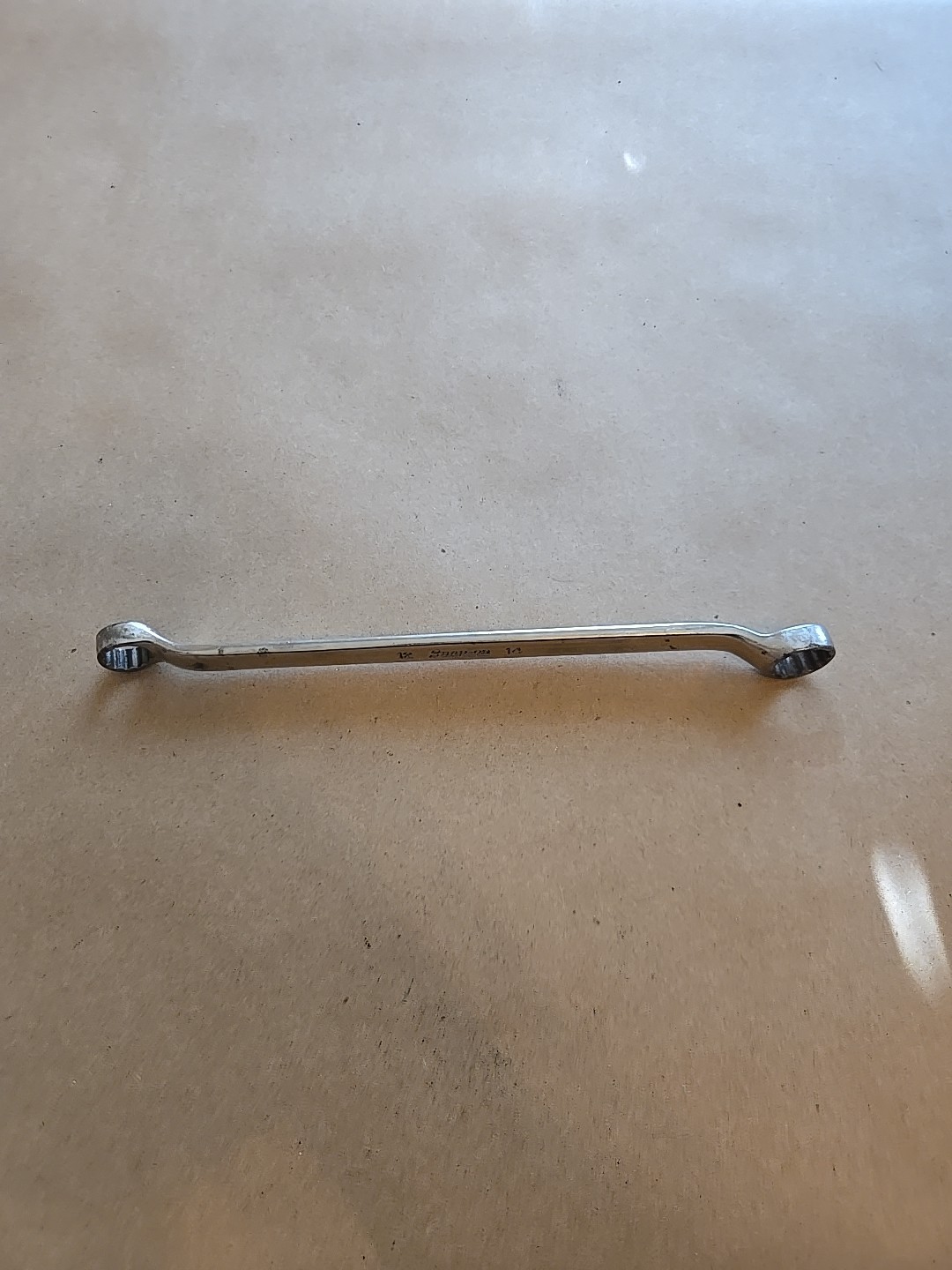 Snap On 12MM-14MM 12PT Metric Chrome Offset Box End Wrench USA XBM1214