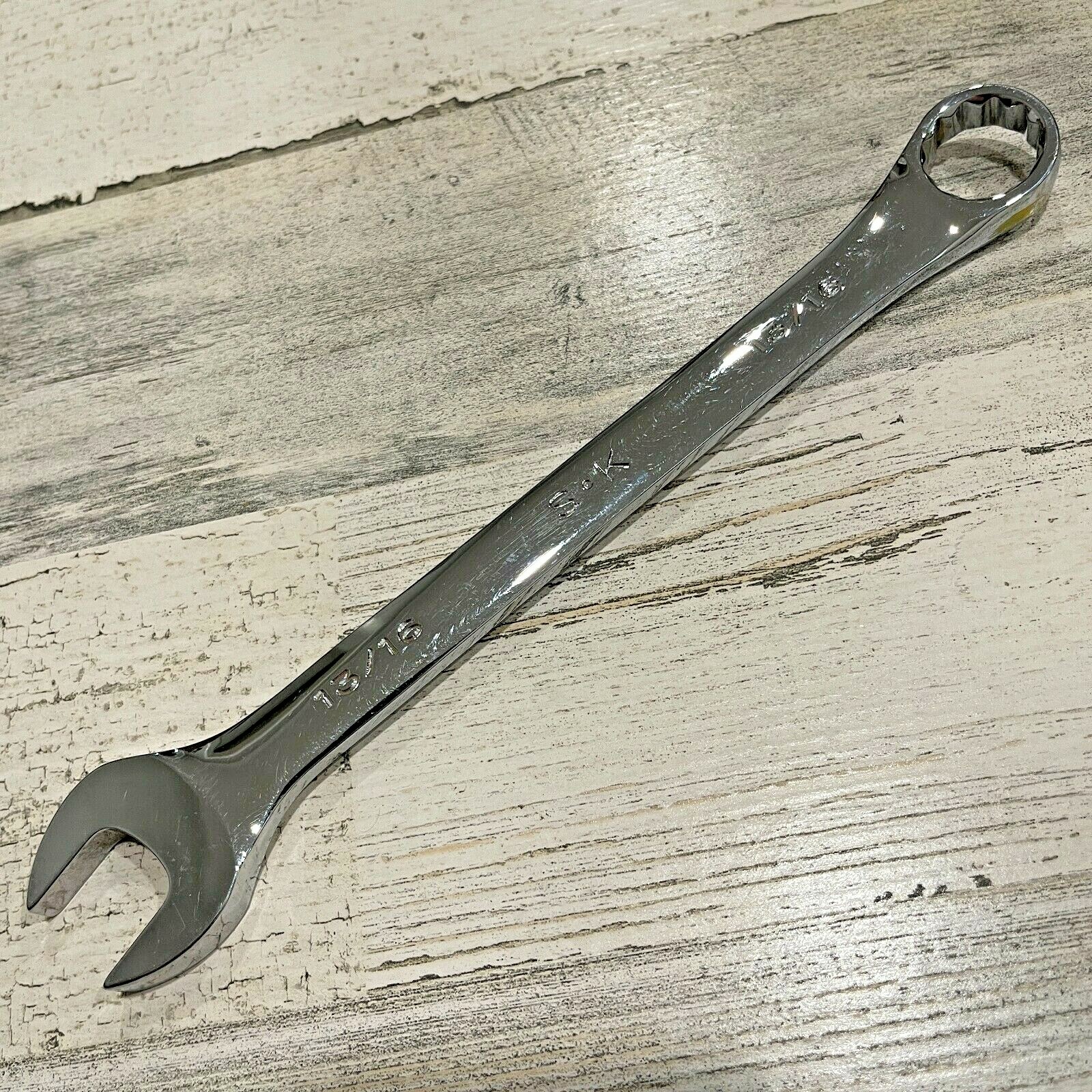 SK Hand Tools 88226 13/16” 12pt SuperKrome Combination Wrench USA Made 10″ Long