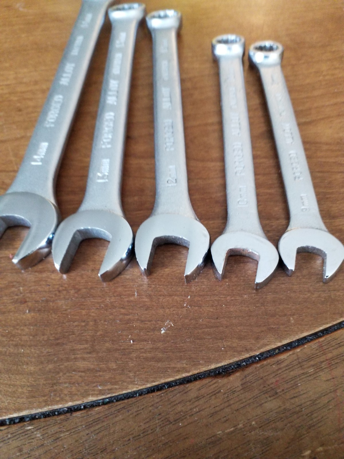 5 Master Mechanic Metric Combo Wrenches 12 Pt. 9, 10, 12, 13, 14