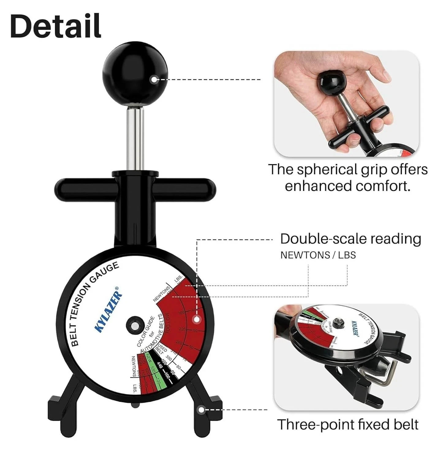 Belt Tension Gauge Measuring Tool for Automotive Industrial Drive Belts Tester