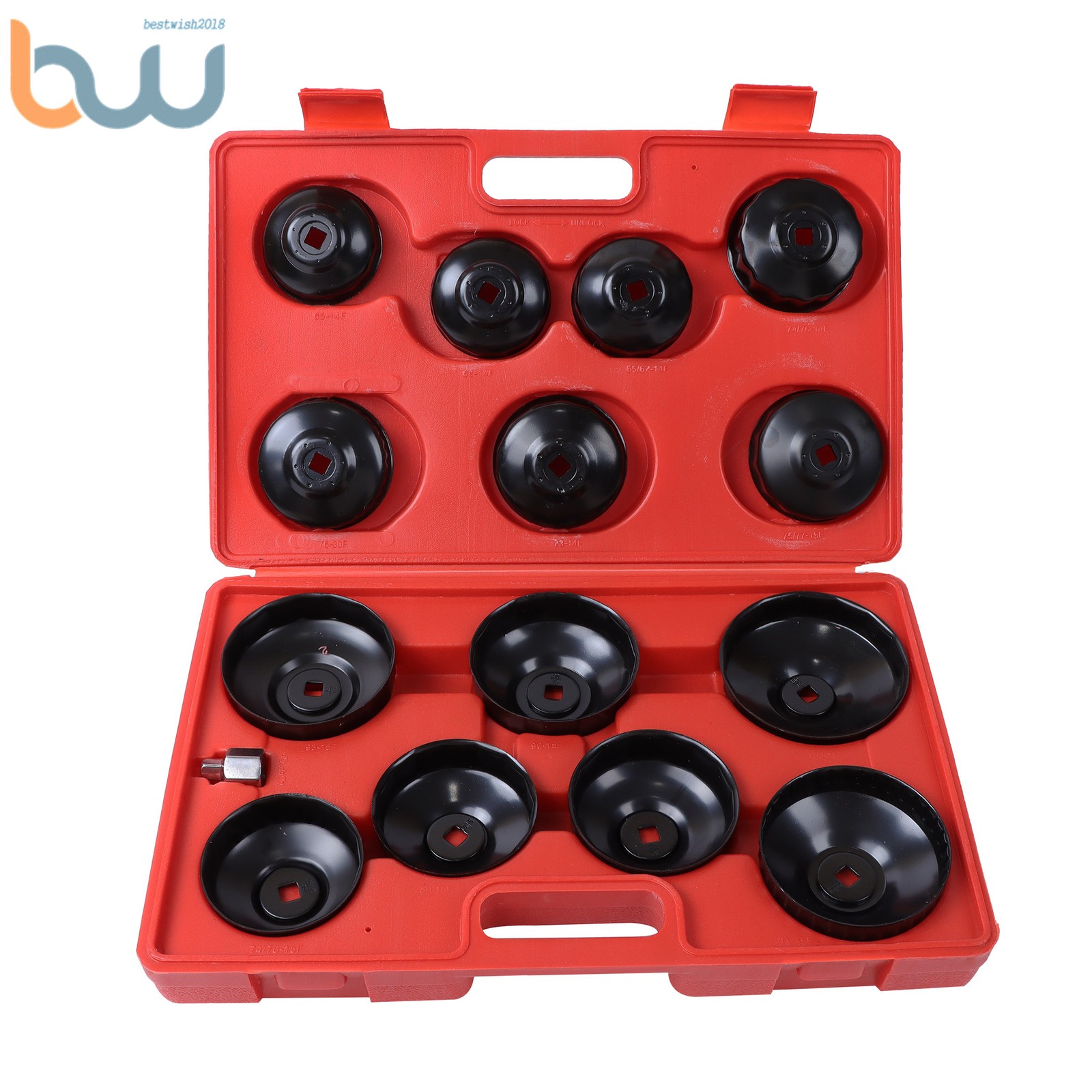 14Pccs Cup Type Oil Filter Cap Wrench Socket Removal Tool Set 65-14F to 100-15F