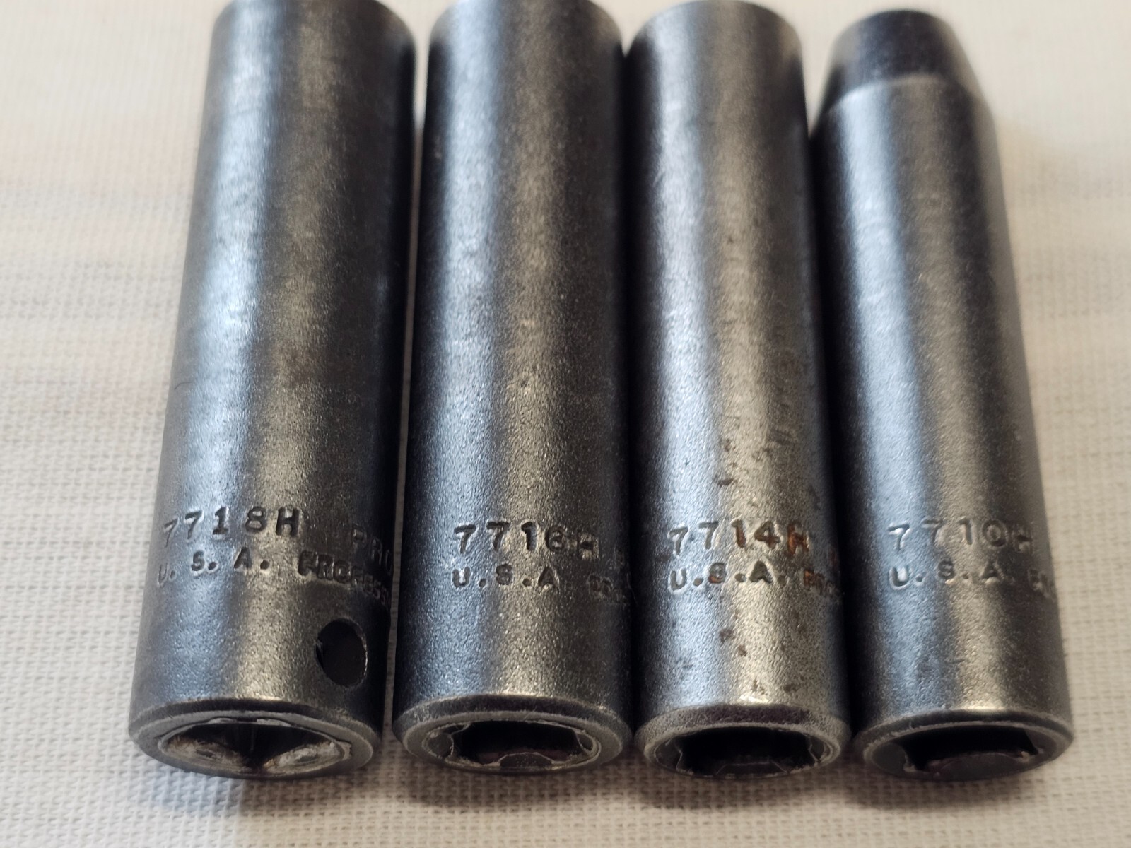 4 Proto Professional Impact Deep Well Sae Socket Set 3/8″ Drive 9/16 1/2 5/16
