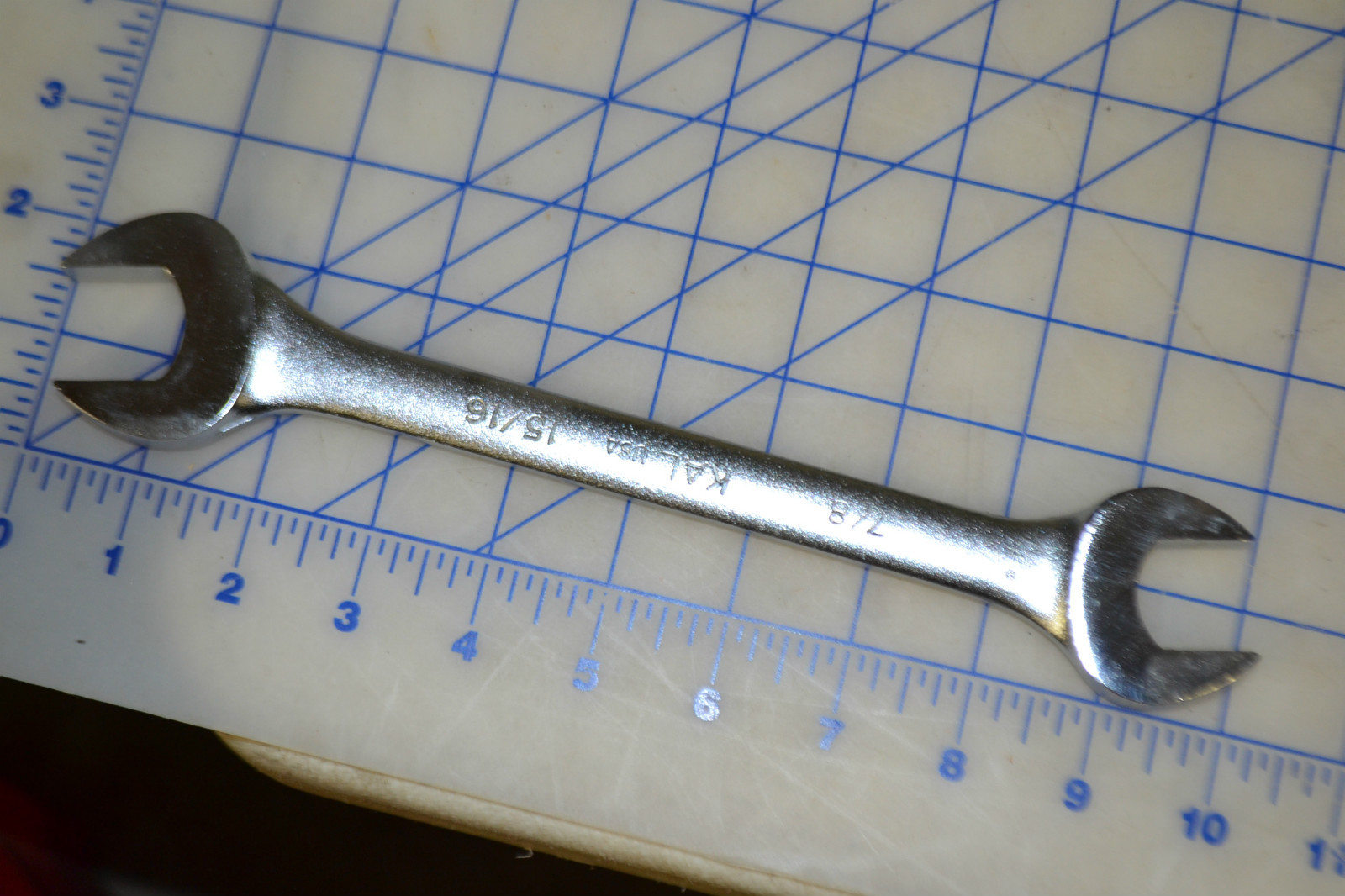 *USA made hand tool 7/8″ 15/16″ open ended wrench metal heavy duty KAL 12oz