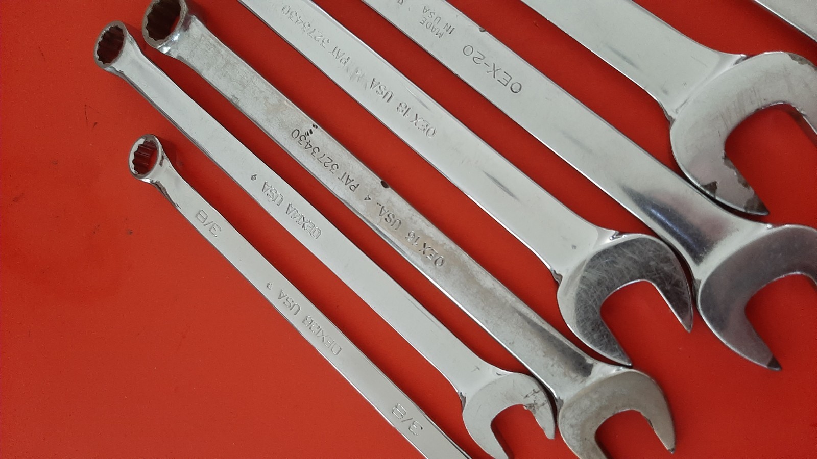Vintage Snap-on Tools USA 7pc SAE Combination Wrench Set 3/8″ – 3/4″ OEX 601