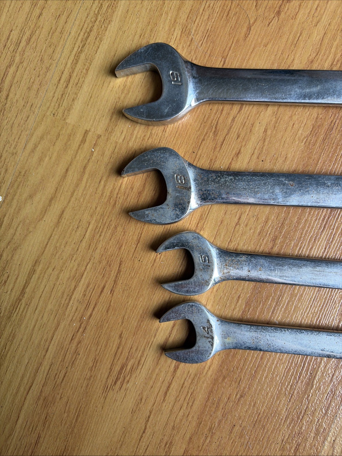Snap On USA Tools Set 4 OEXM40A/50A/180A OEXM190A Combination Wrench 19 18 15 14