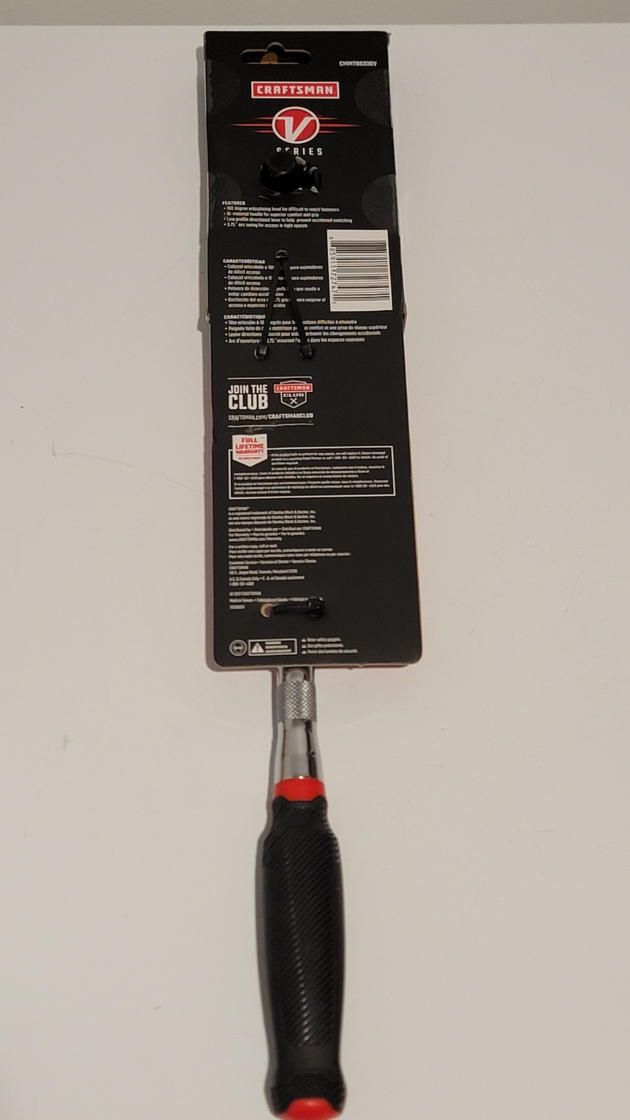 Craftsman V-Series 1/2″ Drive Extended Reach Flex Head Ratchet Comfort Grip New