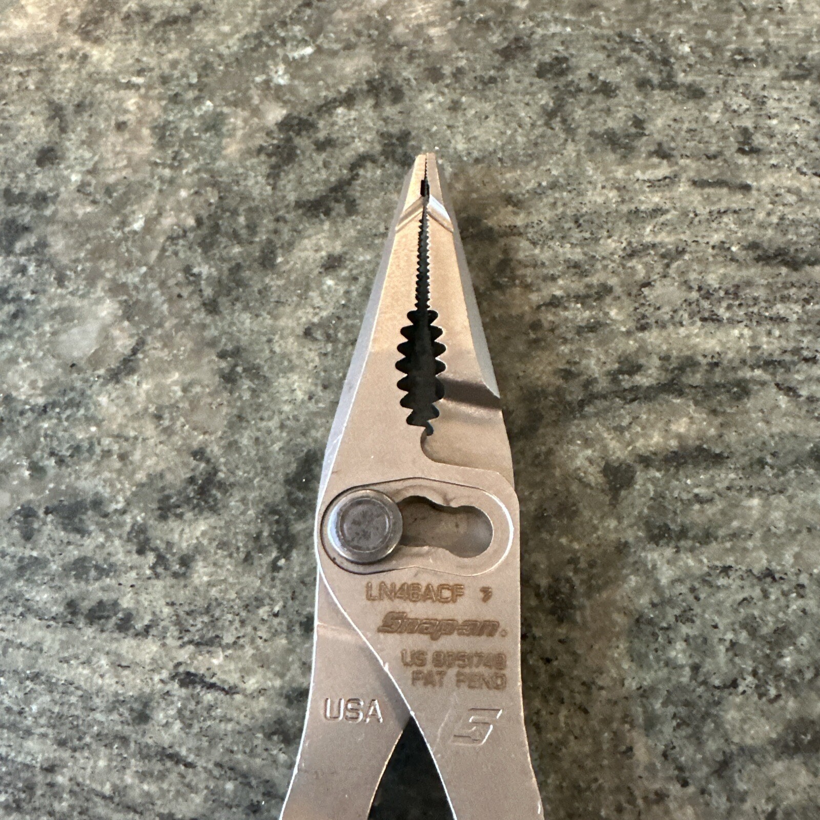 Snap On ln46acf 7” talon grip®️ long nose slip joint pliers dark titanium