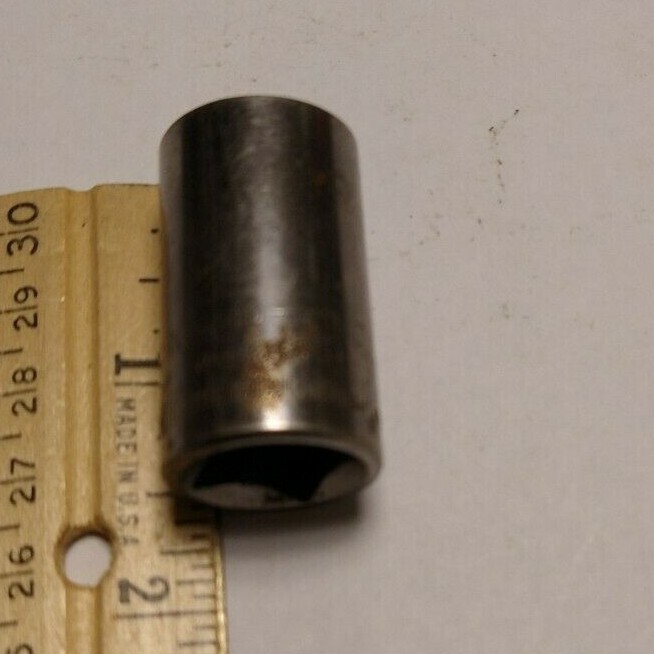 Craftsman Vintage 1/2″ Drive 15MM 12 Point Shallow Socket Metric 44236 G1 USA