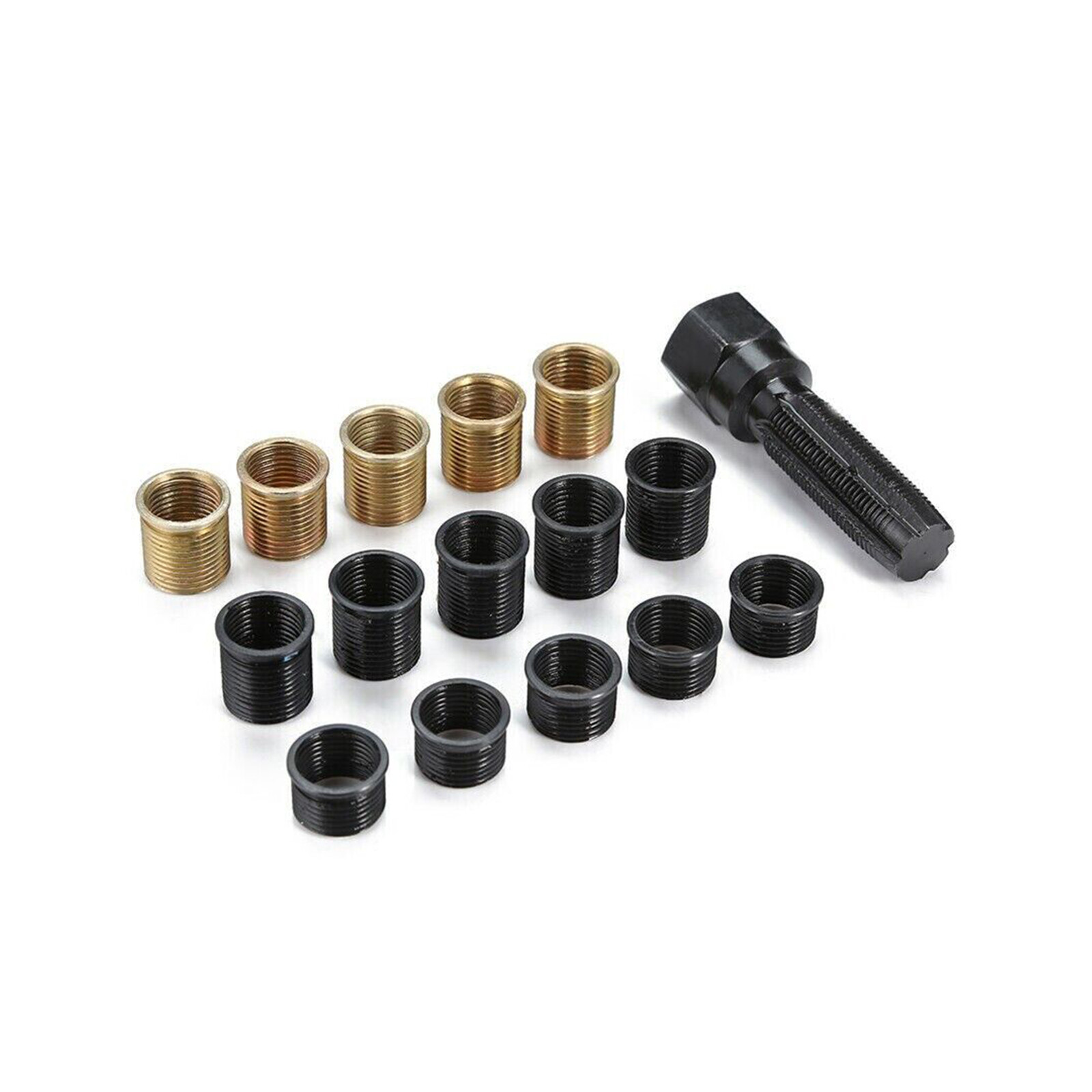 M14 x 1.25 mm Thread Reamer Inserts Kit Spark Plug Rethread Repair Tap Tool