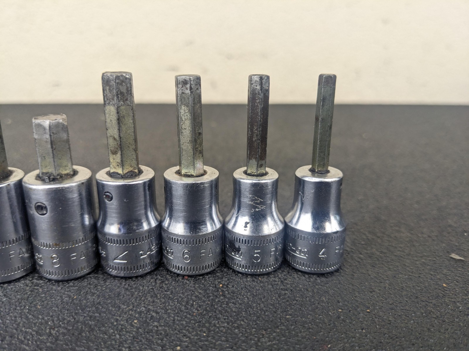 #bl350 Snap On 207EFAMY 7pc 3/8″ Drive Metric Hex Bit Socket Set 4-10mm