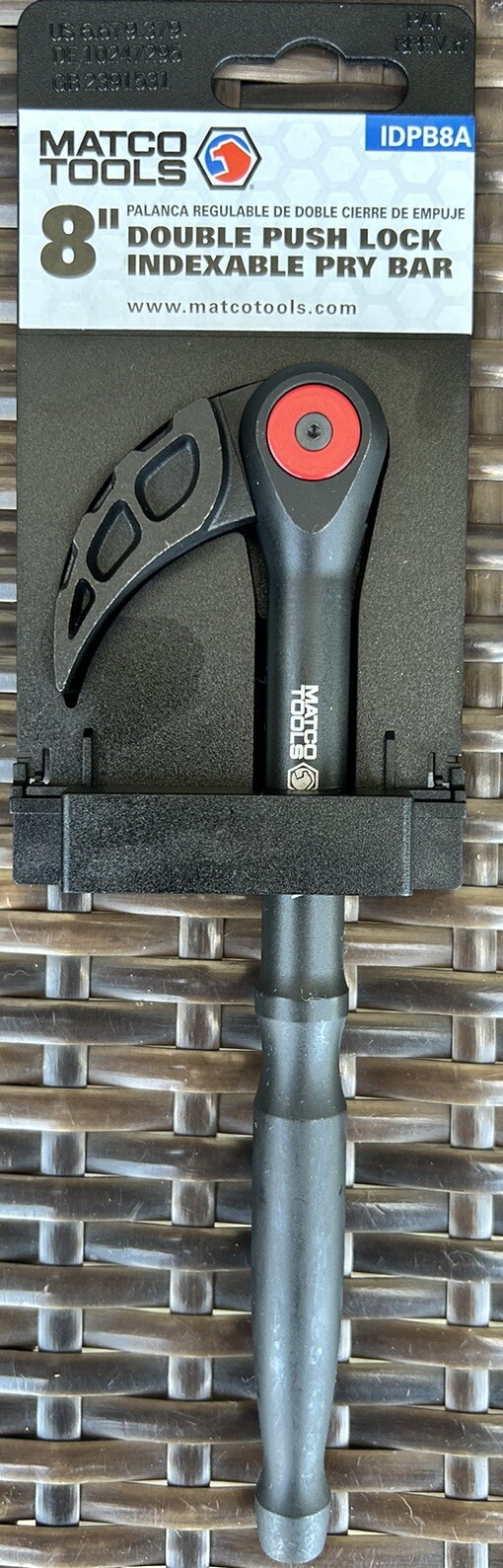 Matco Tools 8″ Double Push Lock Indexable Pry Bar IDPB8A