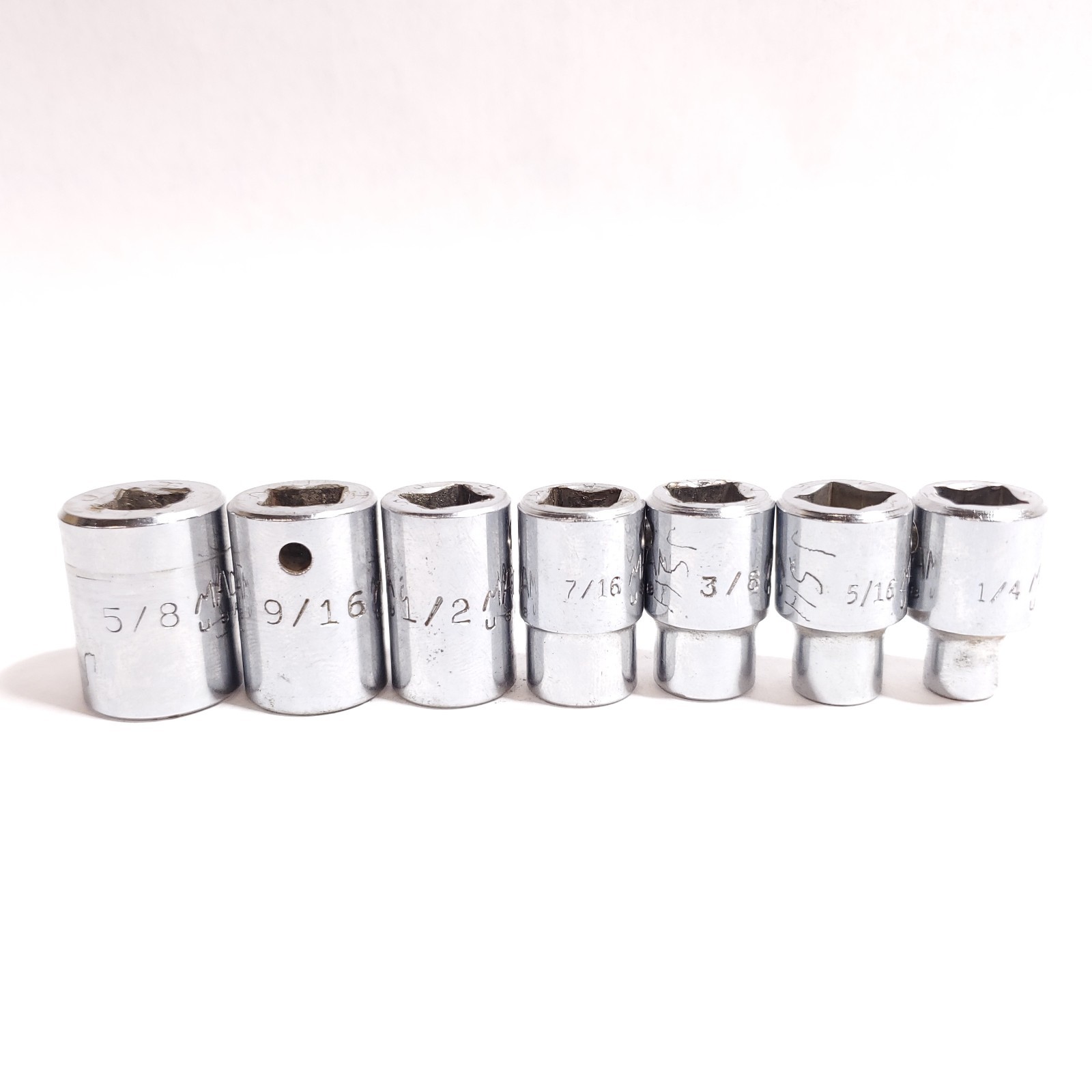 MAC Tools 7 pc. 3/8″ Drive SAE Shallow Socket Set 5/8 – 1/4 6-point X206 – X86