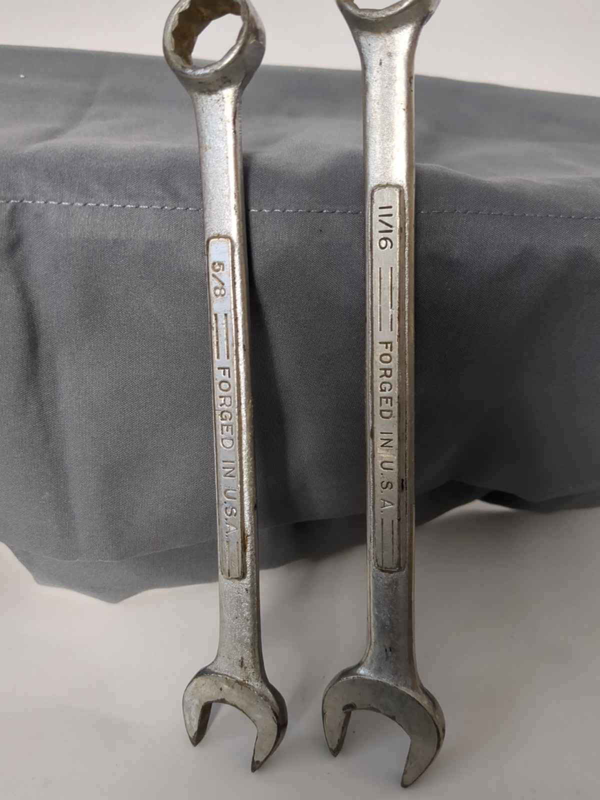 2 Vintage 7.5″ Craftsman Combination Wrench Set 1116″ & 5/8″ inch 12 pt USA