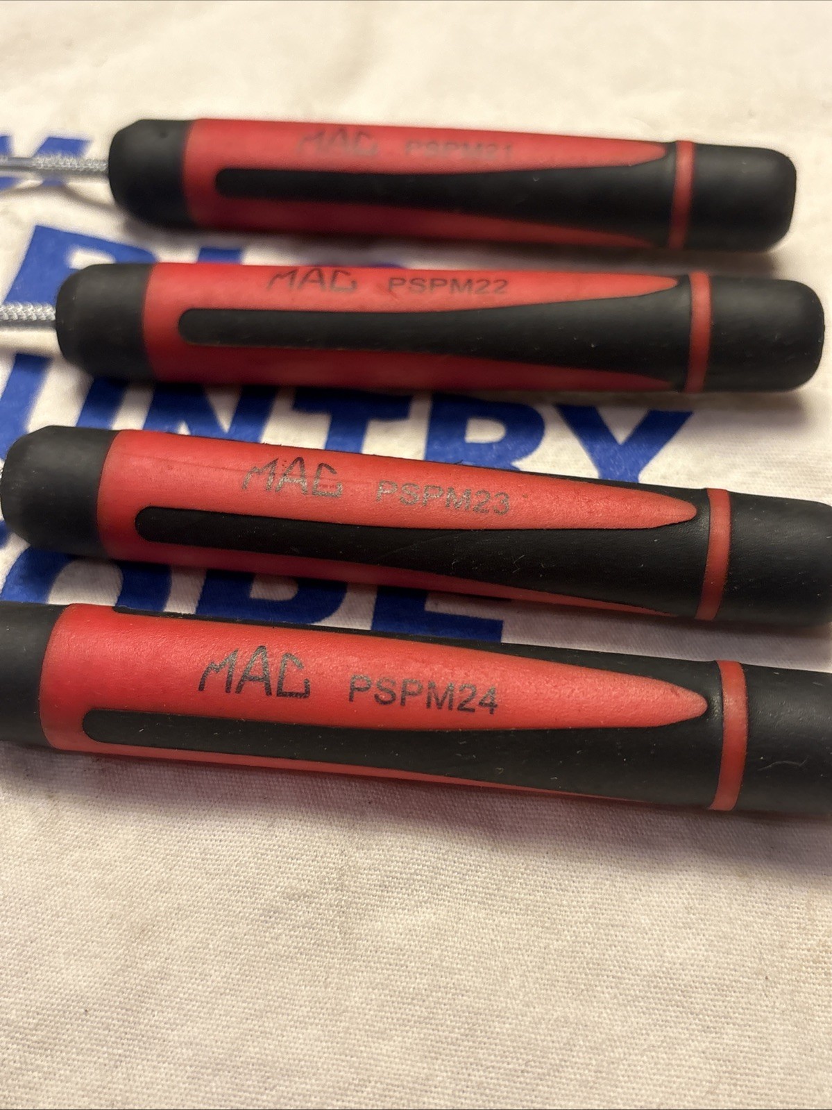 Mac Tools 4pc Comfort Grip Handle Pick Set Red/Black