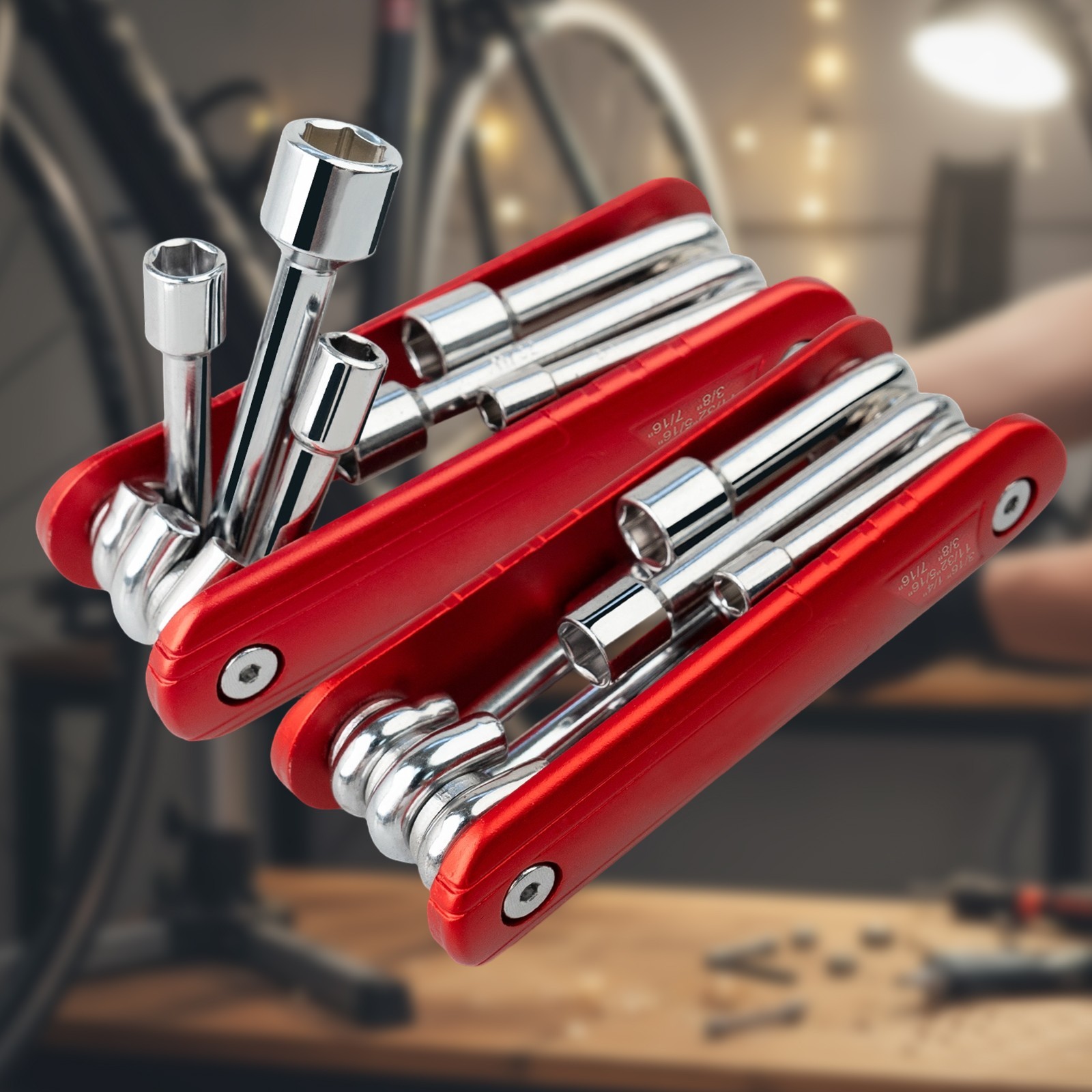 6 in 1 Folding Nut Driver Set Imperial Hex Nut Driver Set Folding Socket Wrench