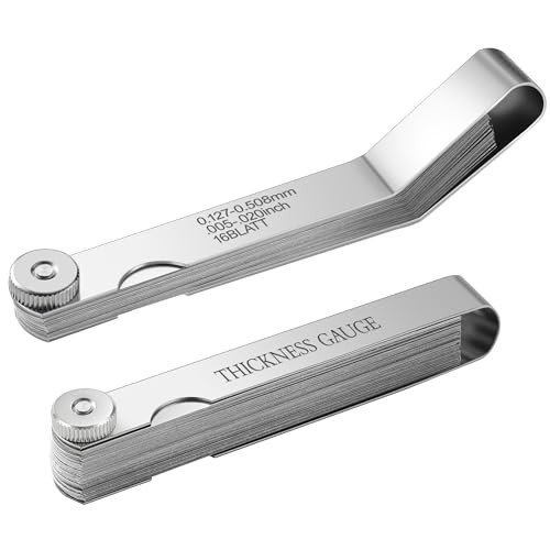 Feeler Gauge Set 2pcs Stainless Steel 32 Straight 16 Offset Blades SAE Metric