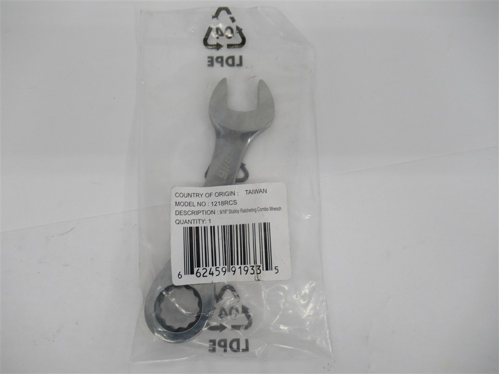 Williams 1218RCS , 9/16″ , 12 Pt Stubby Reversible Ratcheting Combination Wrench