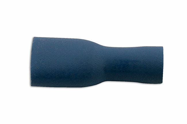 Connect 30173 Female Fully Ins. Push-On 6.3mm Blue Pack 100