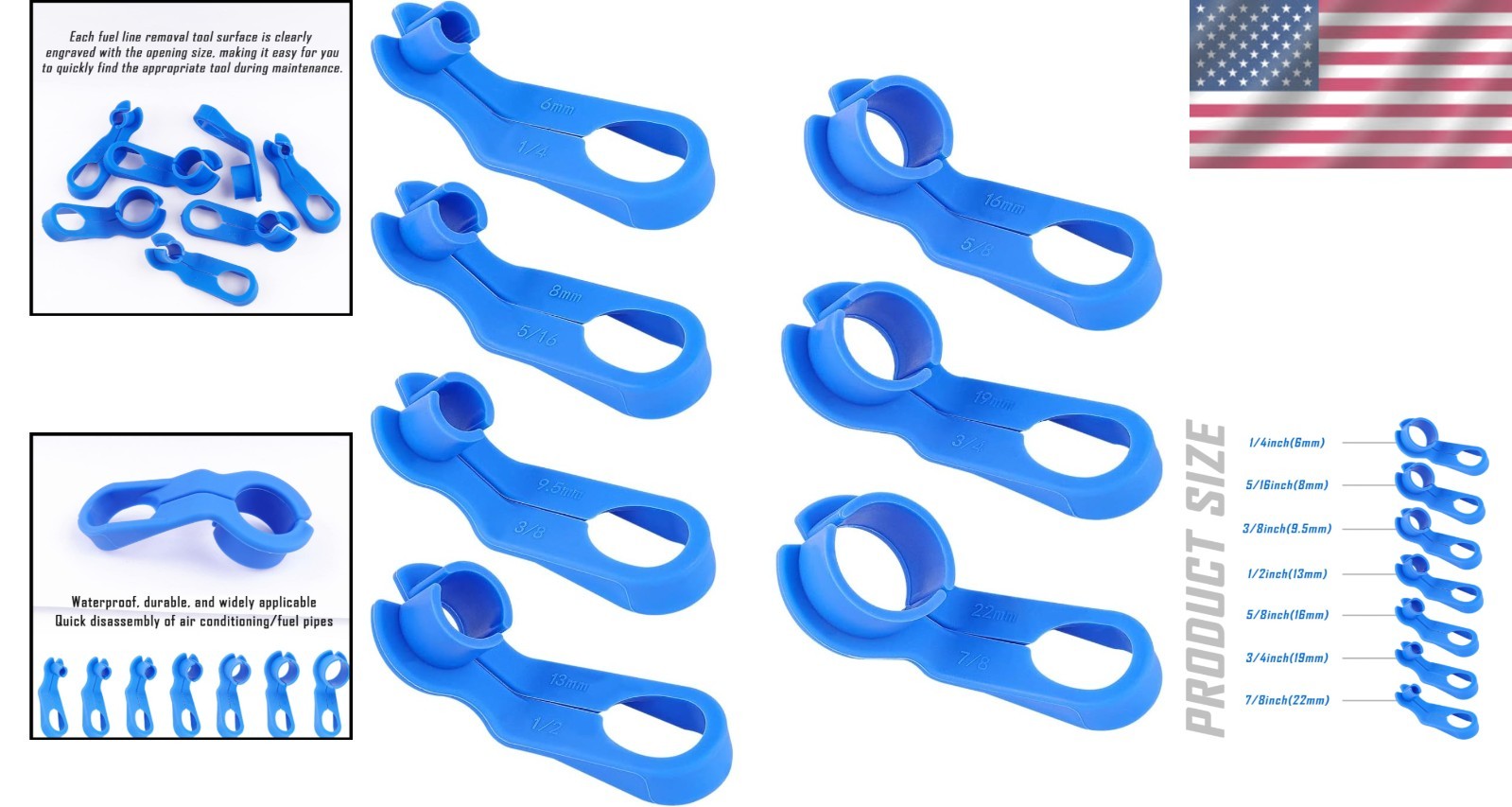 7PCS Fuel Filter Removal Tool Set – Compatible with GM, Ford, Chrysler