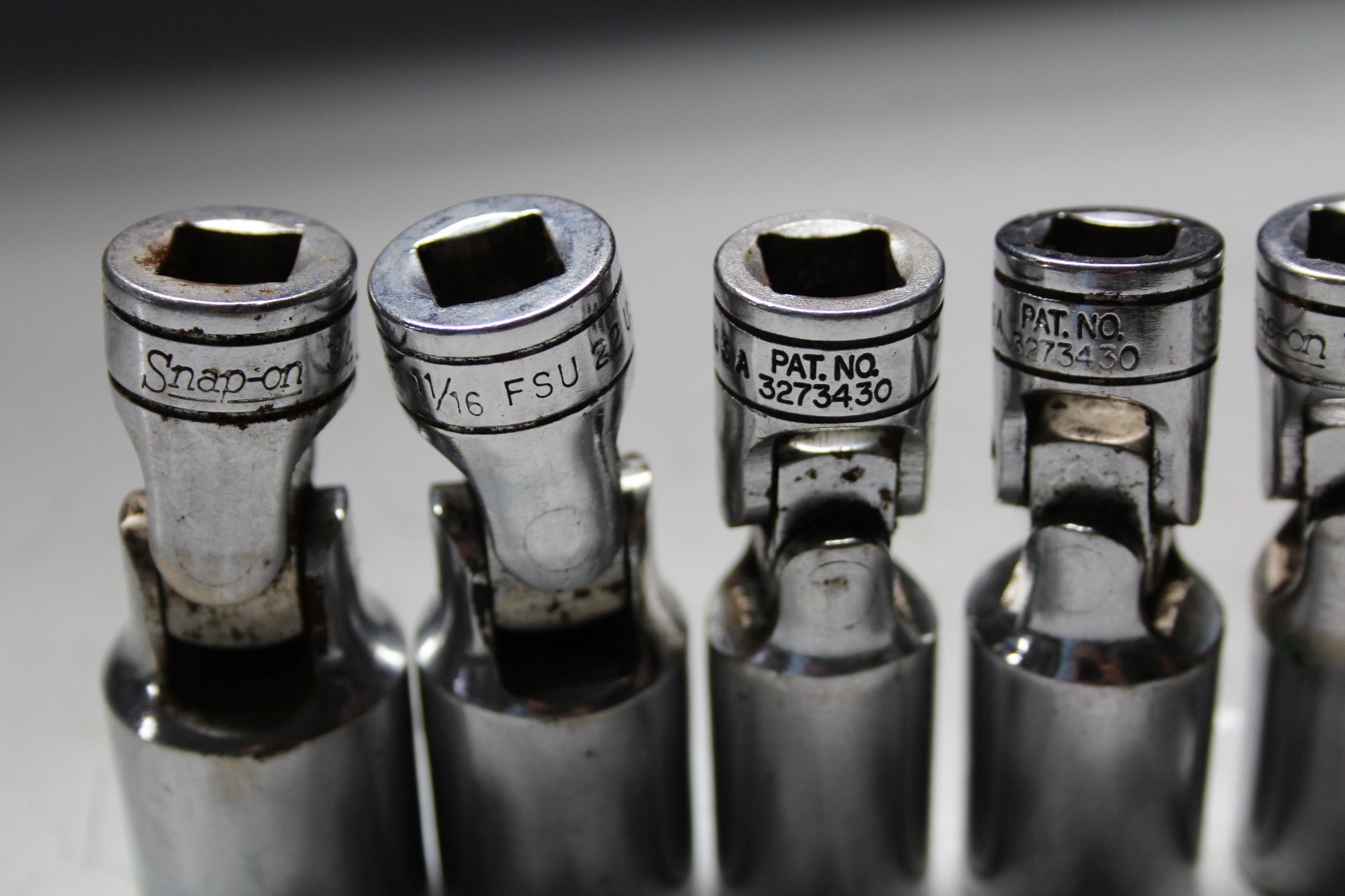 Snap-On Tools 6pc 3/8″ Drive 6-Point SAE Deep Universal Socket Set USA
