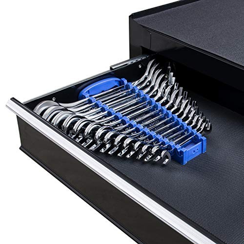 14-Piece Angle Head Open End Wrench Set, Chrome Vanadium Steel, Inch Sizes & Rac