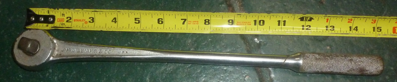 Vintage J.H. Williams S-53 Superratchet 1/2″ Drive Super Ratchet USA 15″ Long
